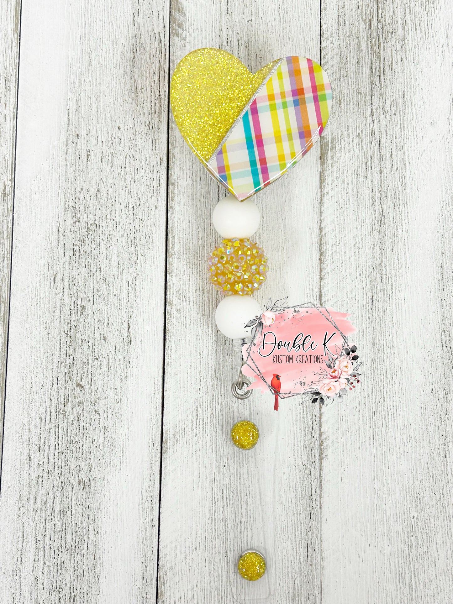 Bright Plaid Badge Reel