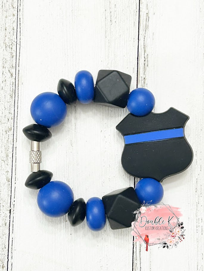 Thin Blue Line Cup Charm