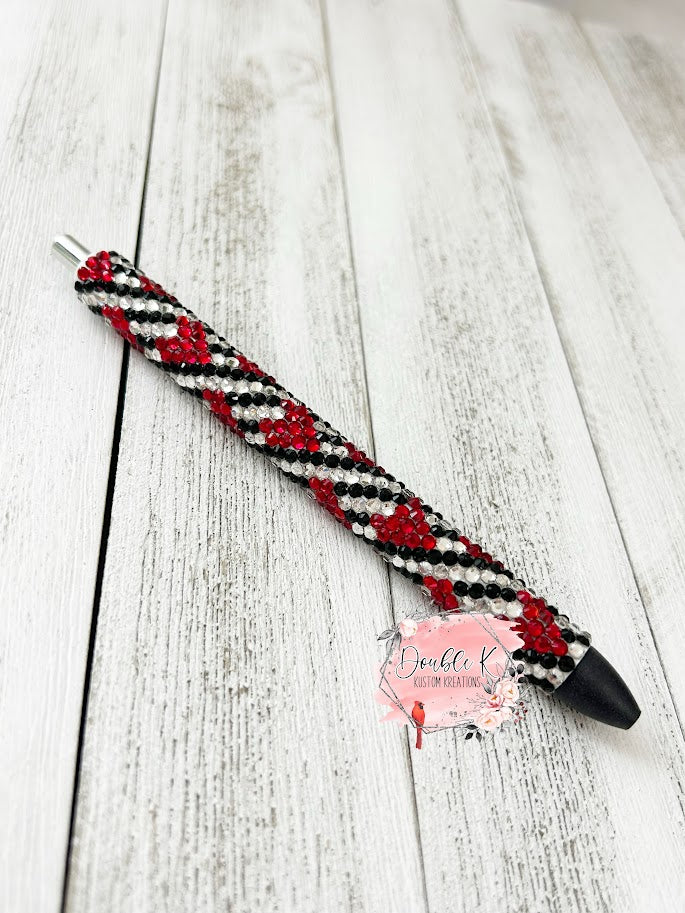 Heart Swirl Rhinestone Pen