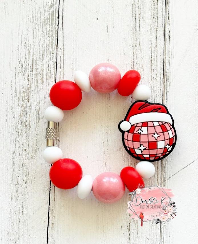 Red Disco Ball Cup Charm