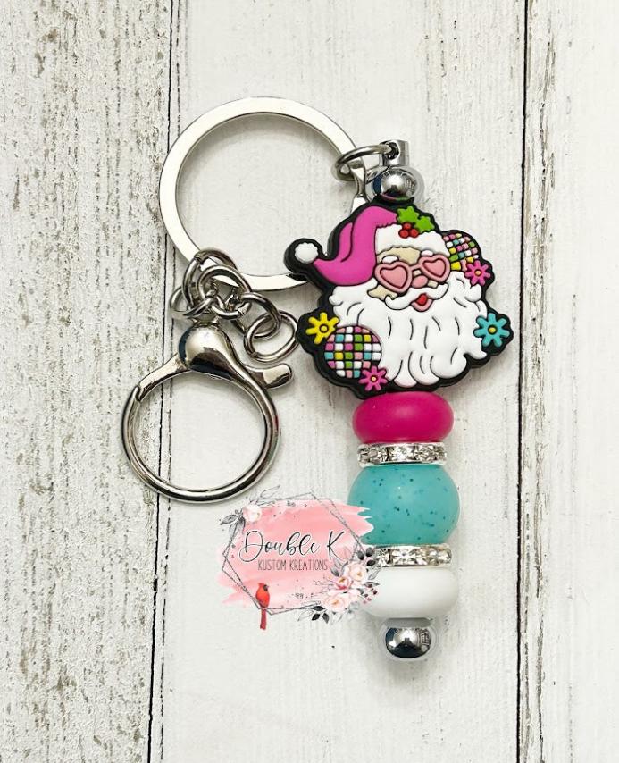 Disco Santa Bar Keychain
