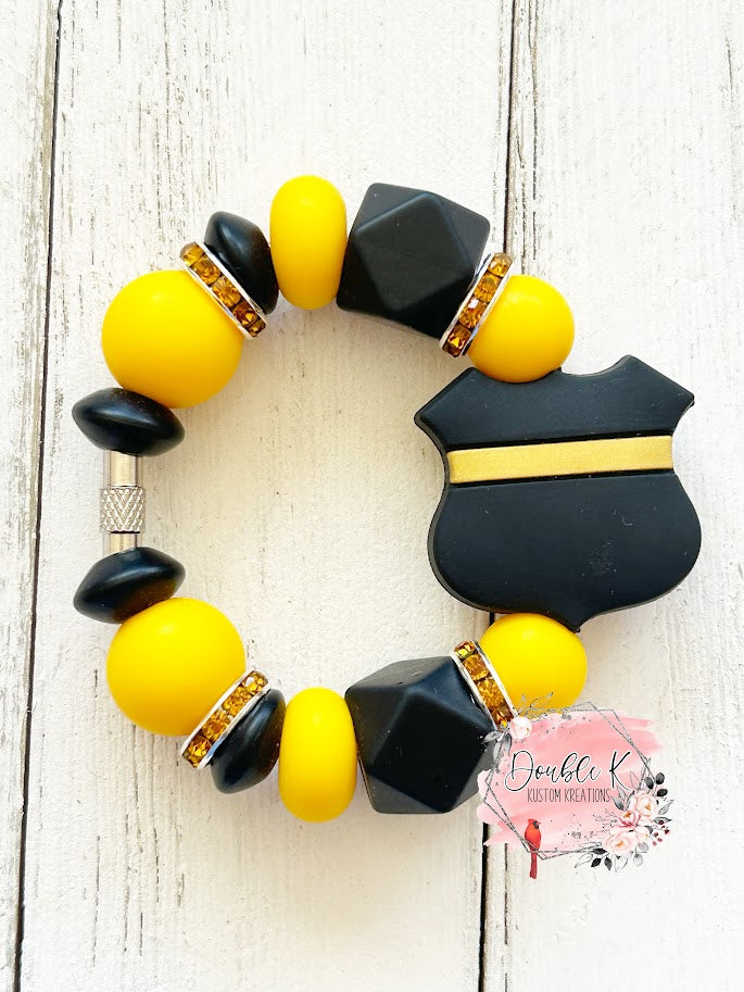 Thin Yellow Line Cup Charm