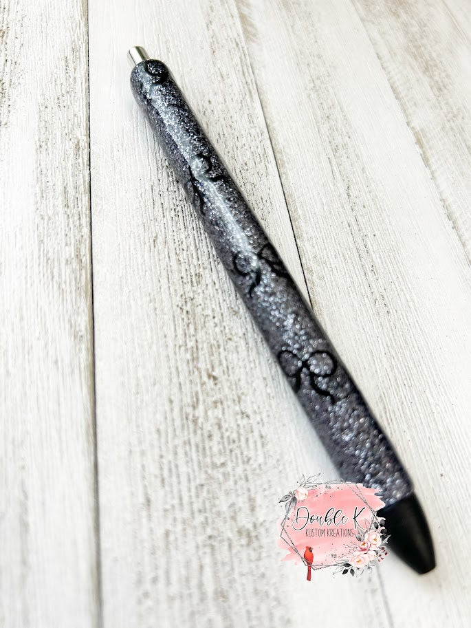 Charcoal Bow Epoxy Pen