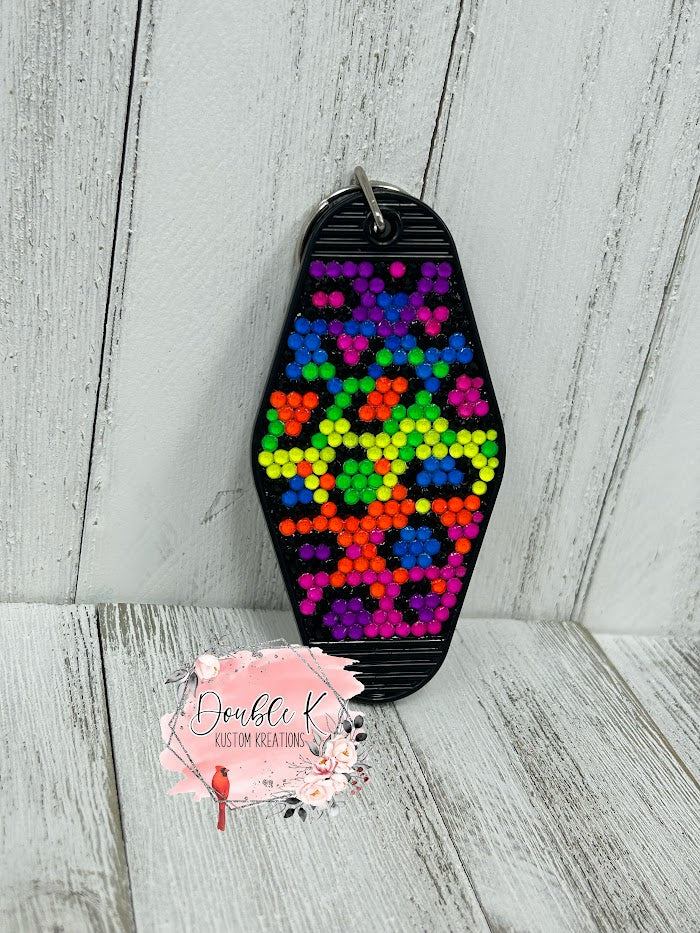 90's Leopard Hotel Keychain