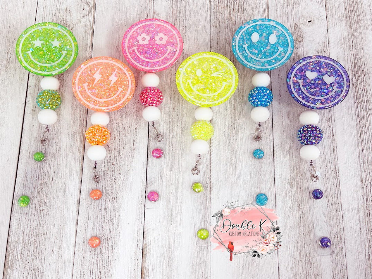 Smiley Face Badge Reel