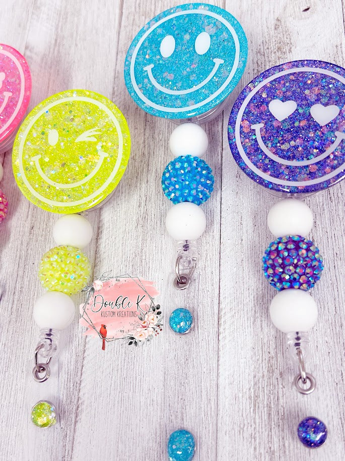 Smiley Face Badge Reel