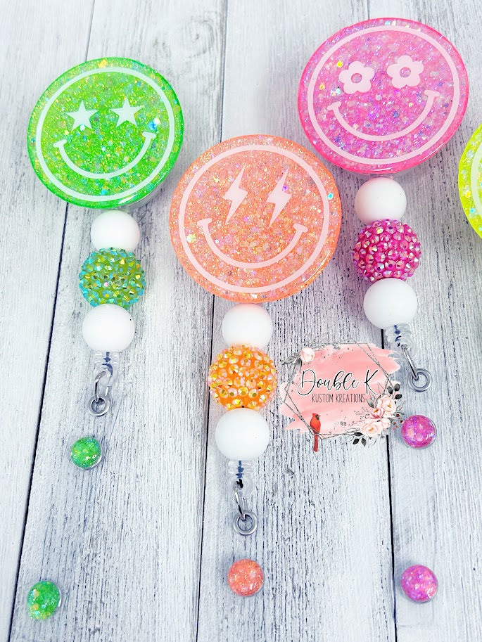 Smiley Face Badge Reel