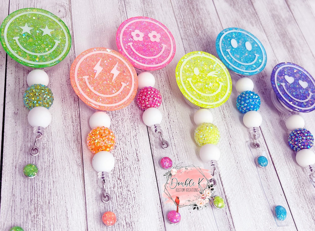 Smiley Face Badge Reel