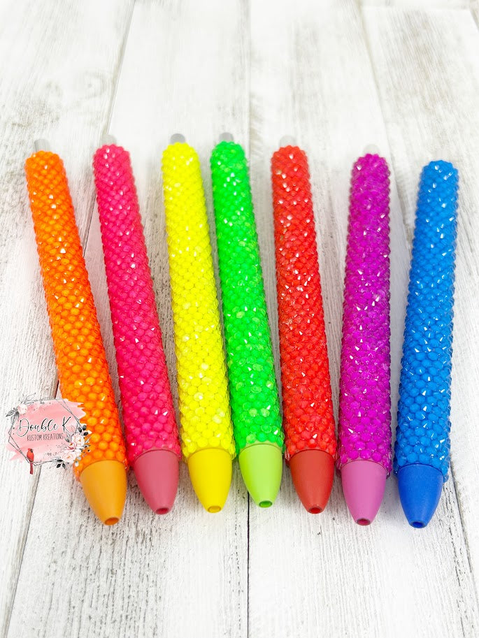 Neon Rhinestone Pens