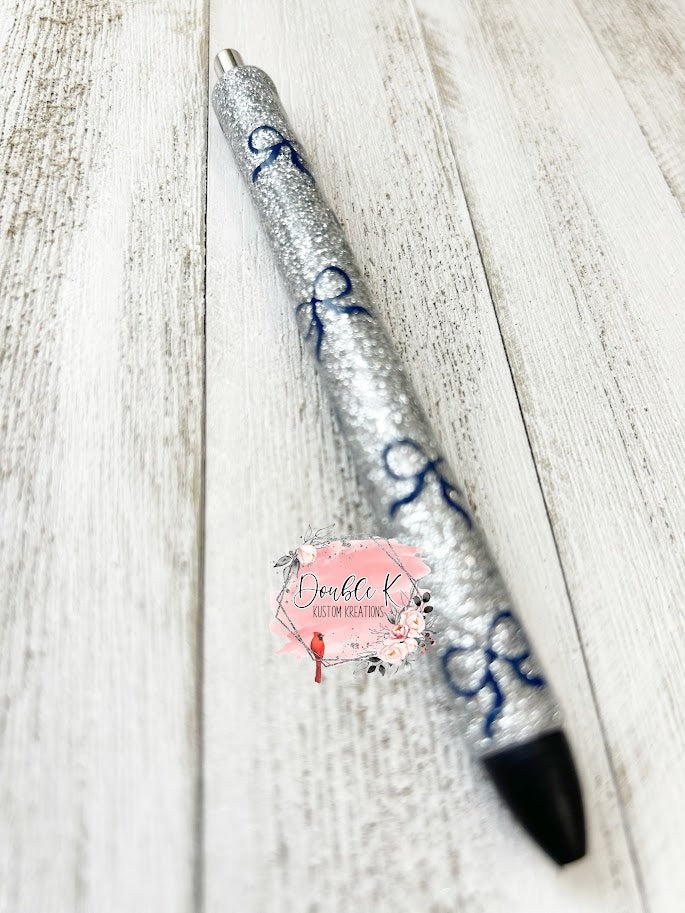 Silver Bow Epoxy Pen