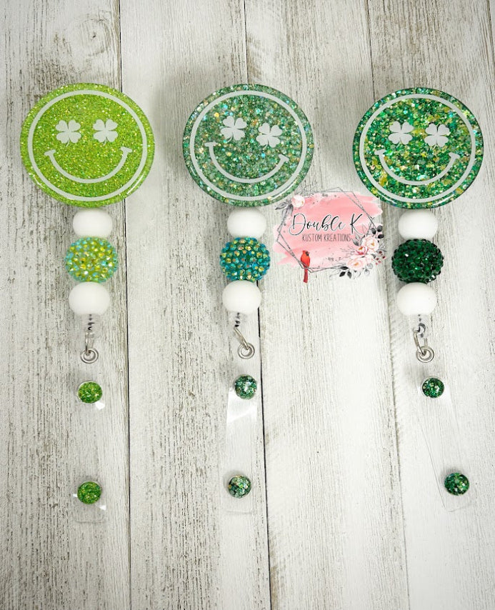 Shamrock Smiley Badge Reel