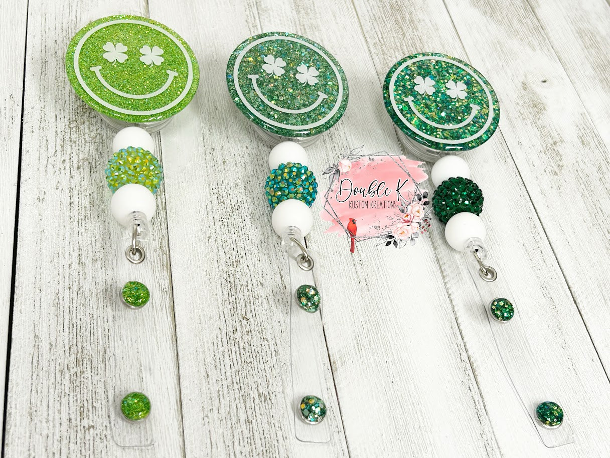 Shamrock Smiley Badge Reel