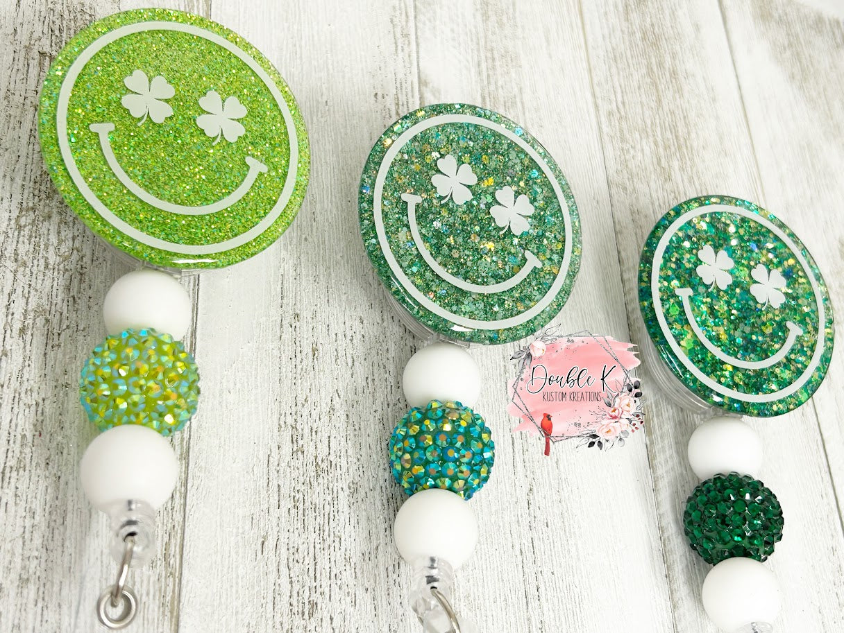 Shamrock Smiley Badge Reel