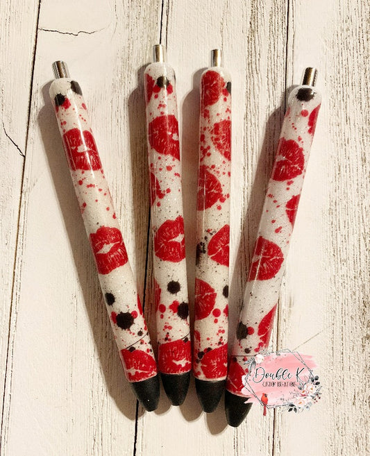 Red Lips Epoxy Pens