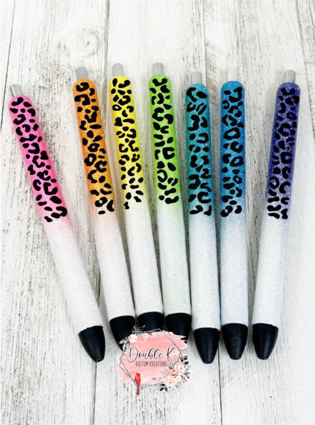 Neon Leopard Epoxy Pens