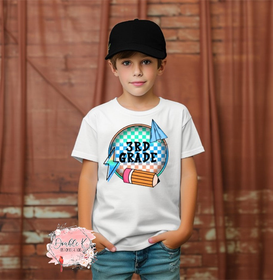 Boys Back to School Grade Level Tee