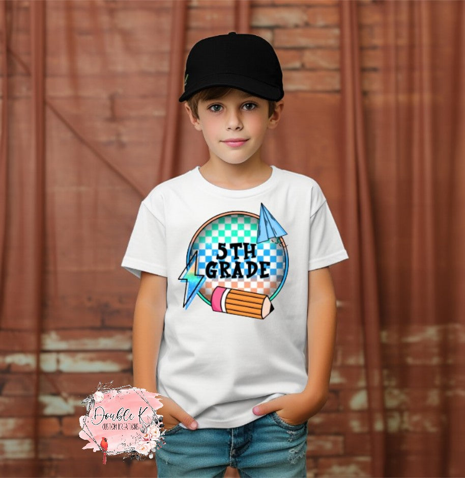Boys Back to School Grade Level Tee
