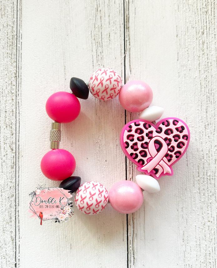 Leopard Heart Cup Charm