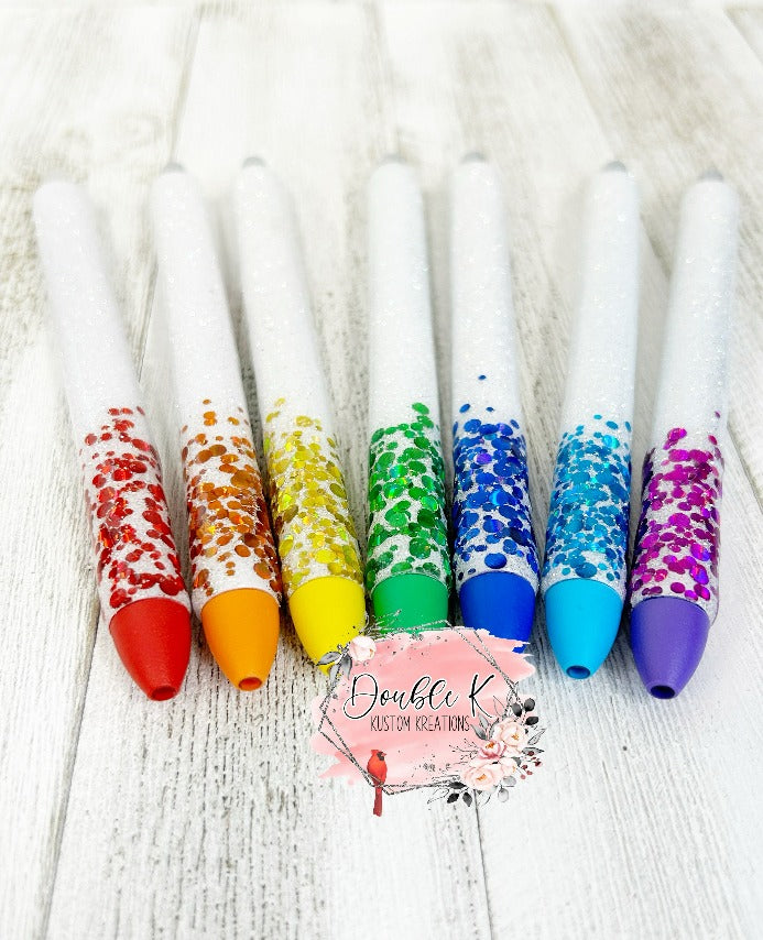 Rainbow Dot Epoxy Pens