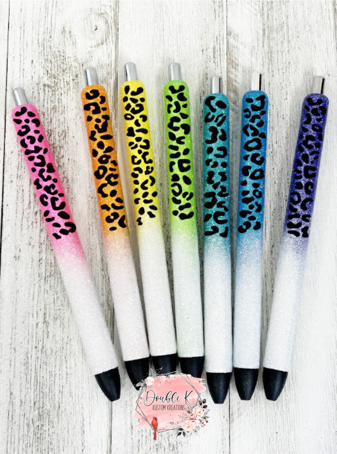 Neon Leopard Epoxy Pens