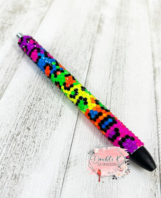 90's Leopard Rhinestone Pen