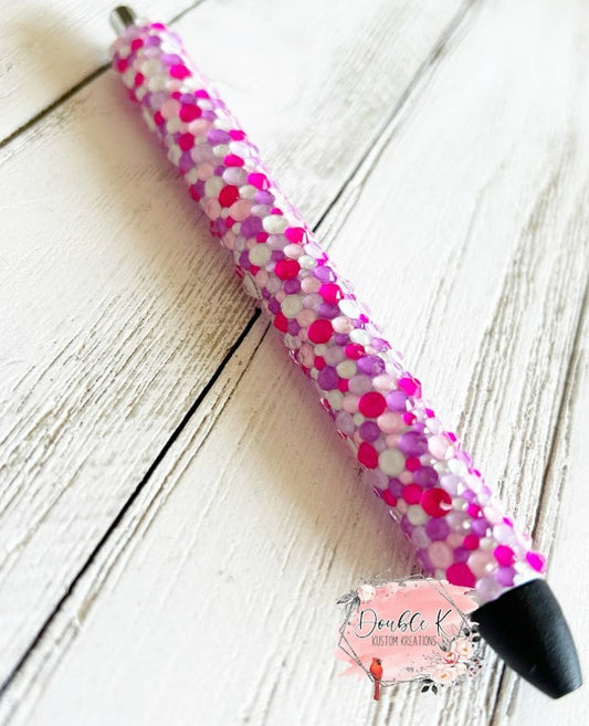 Candy Hearts Rhinestone Pen