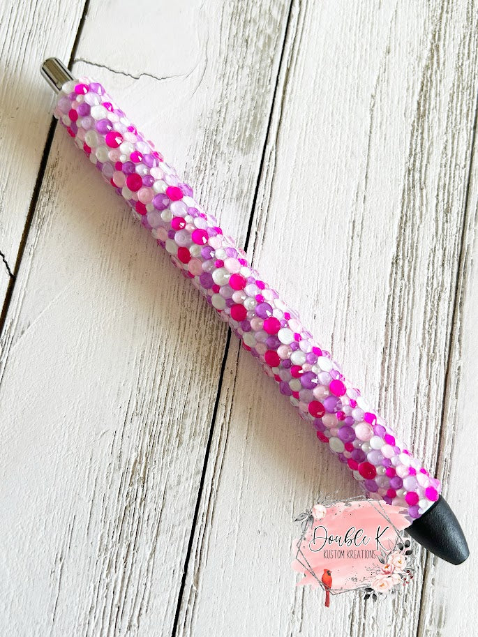 Candy Hearts Rhinestone Pen