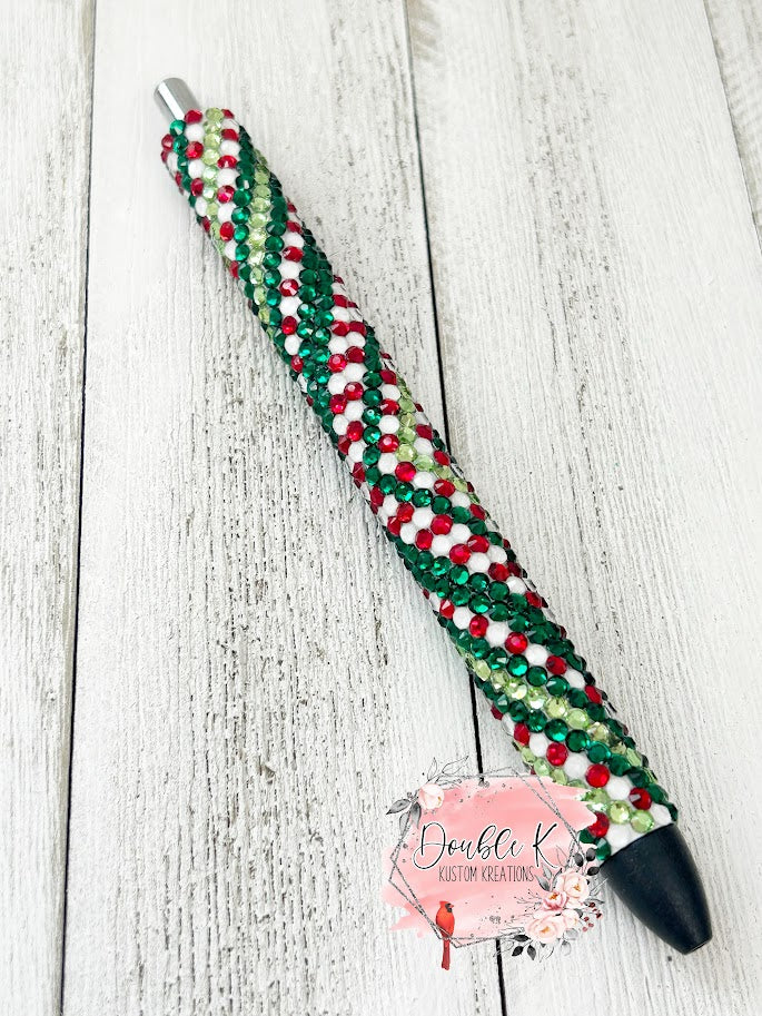 Christmas City Swirl Rhinestone Pen