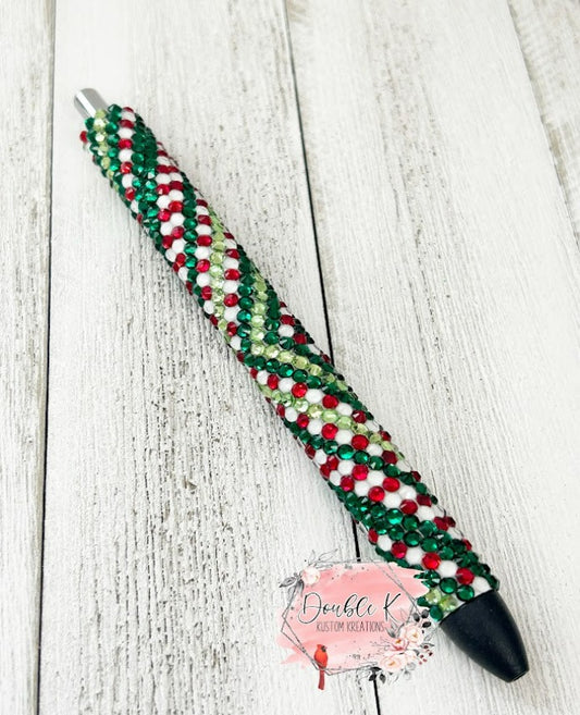 Christmas City Swirl Rhinestone Pen