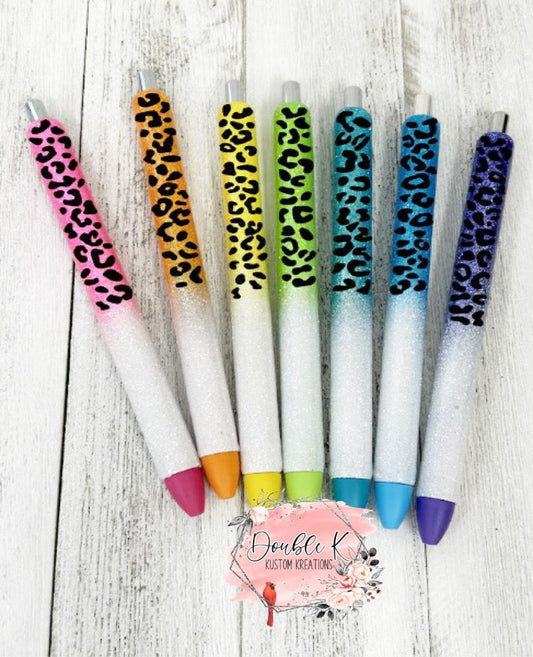 Neon Leopard Epoxy Pens