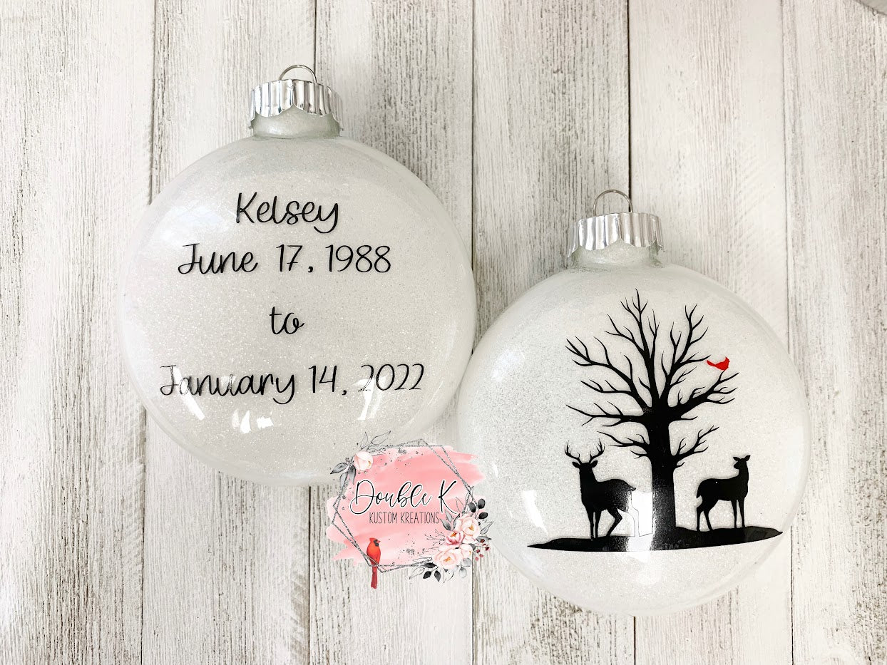 Cardinal and Deer Christmas Ornaments