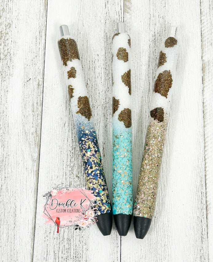 Cow Print with Multi Color Ombre