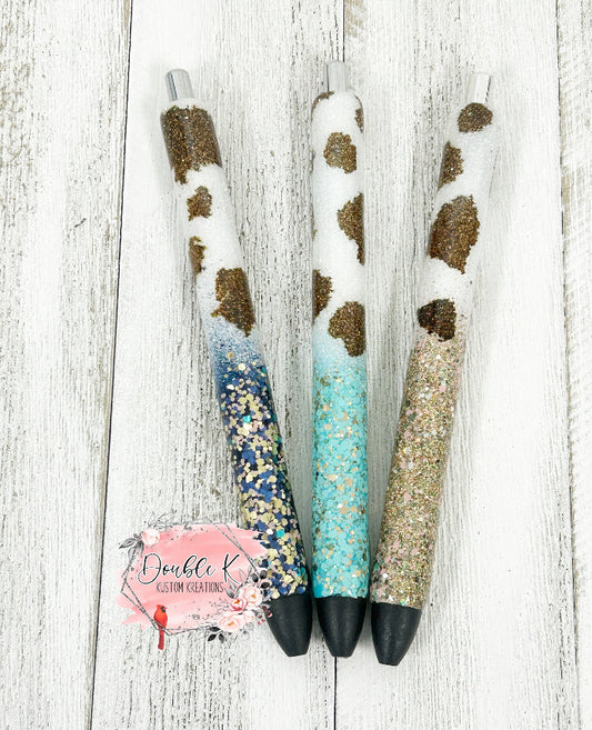 Cow Print with Multi Color Ombre