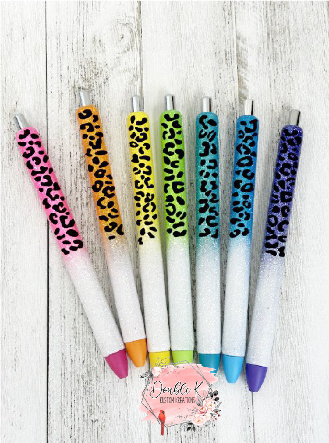 Neon Leopard Epoxy Pens