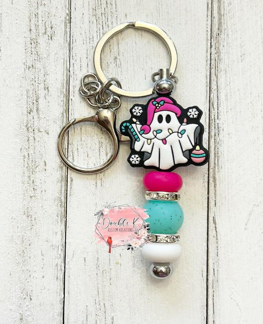 Festive Ghost Bar Keychain