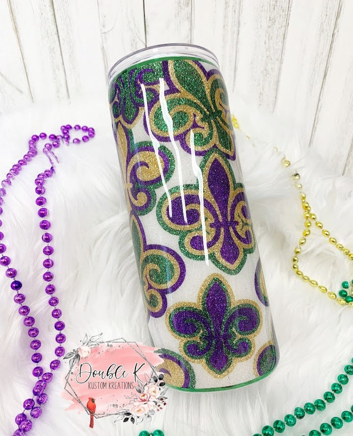 Fleur Di Lis with Snow Globe Bottom- Ready To Ship