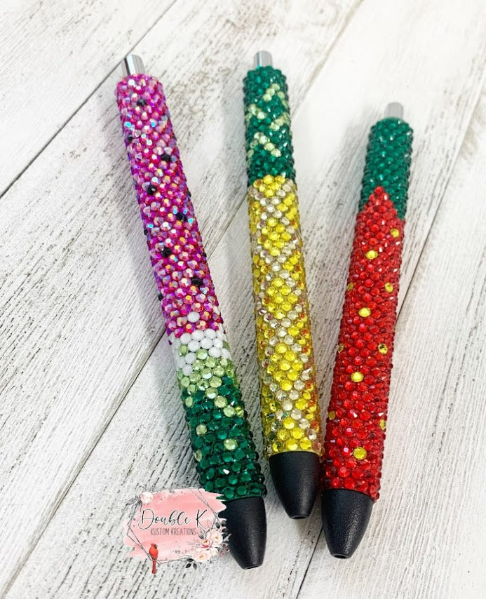 Fruit Rhinestone Pens