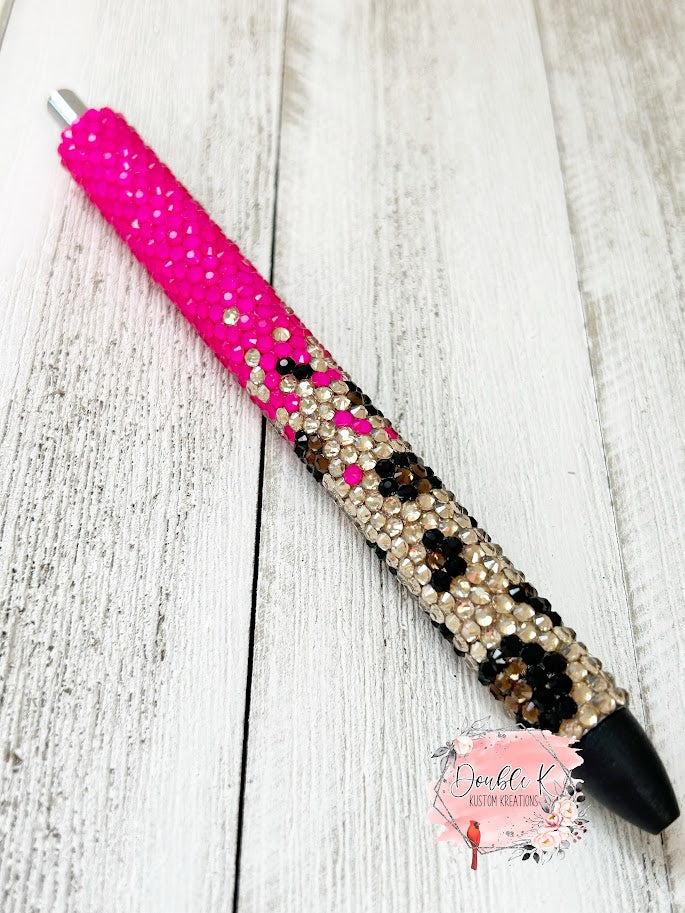 Leopard and Leopard Ombre Rhinestone Pen