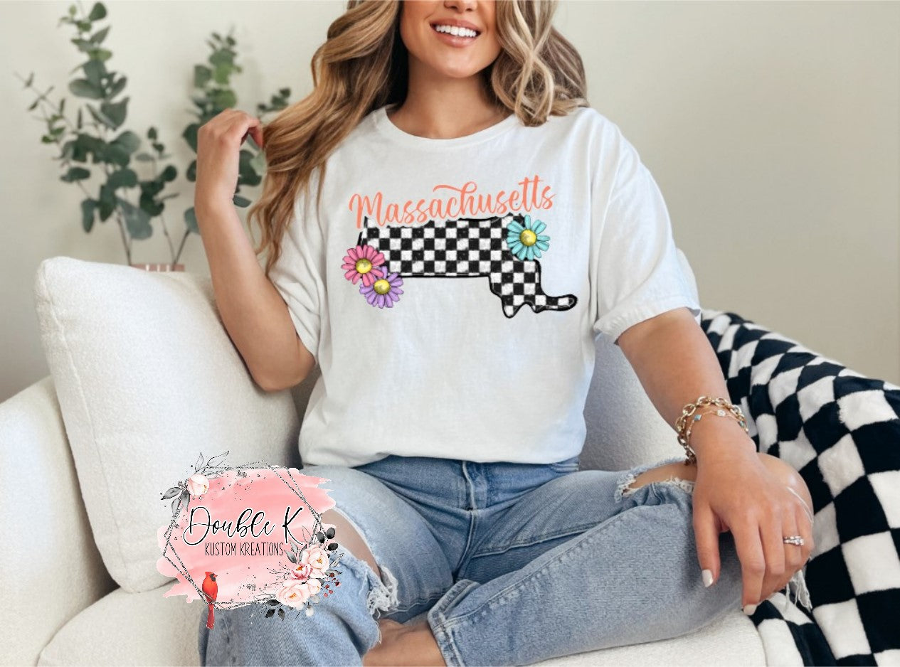 Trendy State Tee Shirts (Massachusetts-South Carolina)