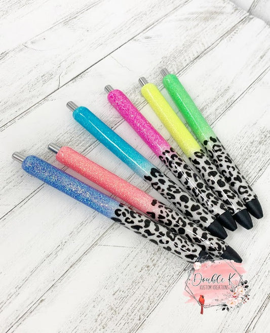 Neon and Leopard Ombre Epoxy Pen