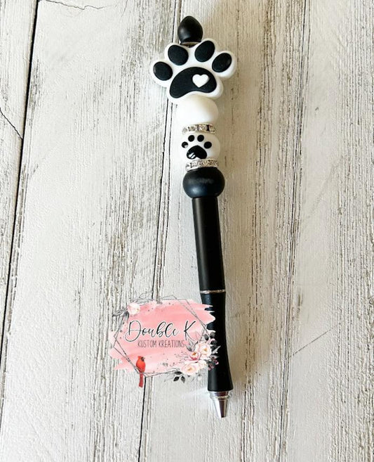 Paw Beaded Pen and Pencil