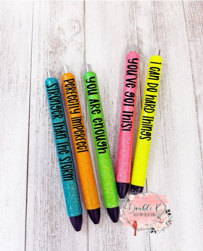 Positive Affirmation Epoxy Pens