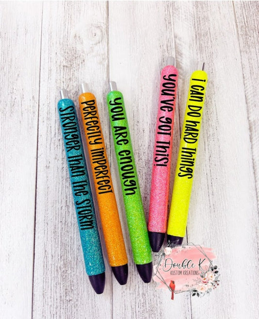 Positive Affirmation Epoxy Pens