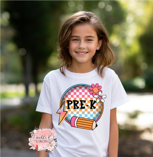 Girls Back to School Grade Level Tee