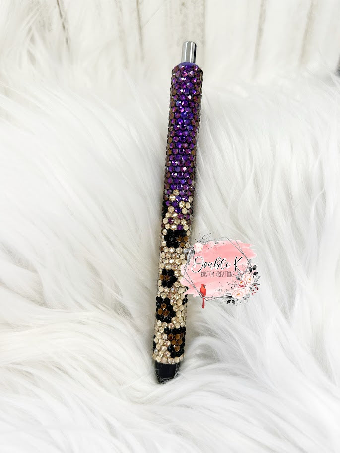 Leopard and Leopard Ombre Rhinestone Pen