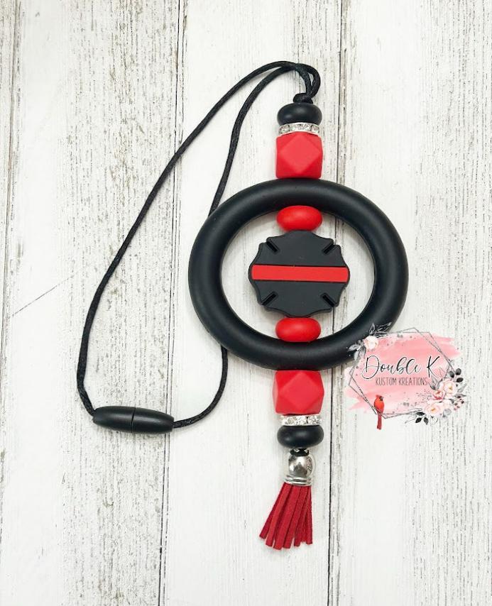 Thin Red Line Car Charm