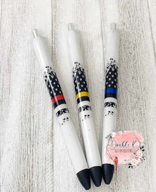 Thin Line Flag Epoxy Pens