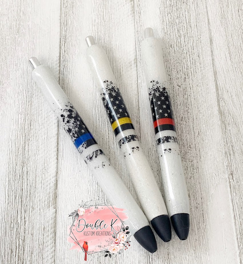 Thin Line Flag Epoxy Pens