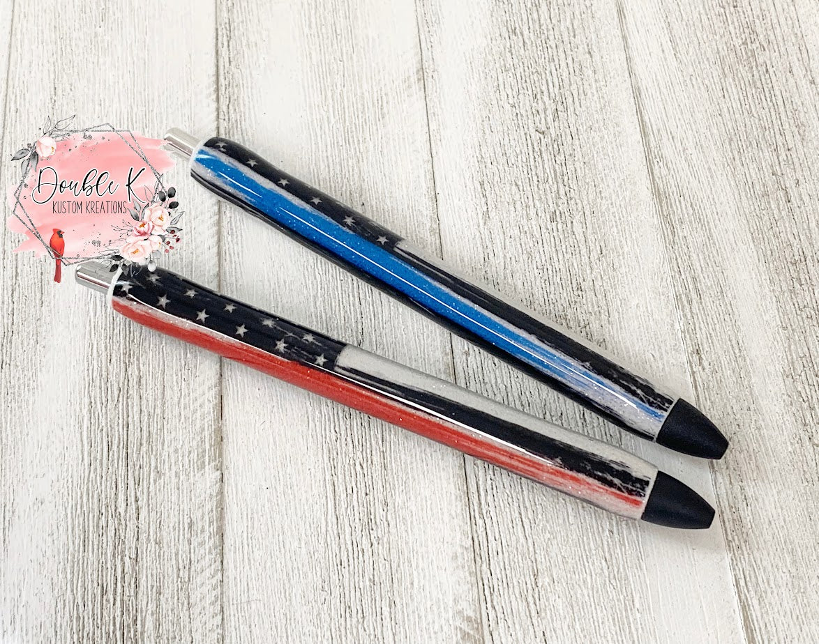 Thin Line Flag Epoxy Pens