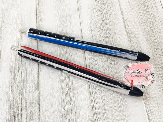 Thin Line Flag Epoxy Pens